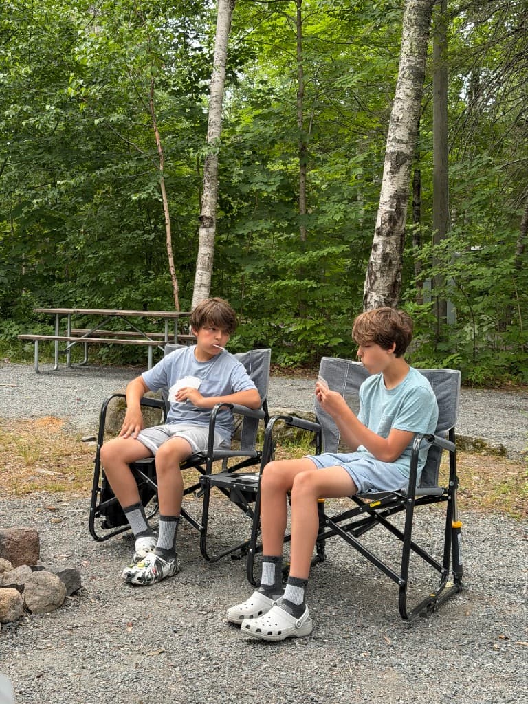 Kids enjoying free time outdoors while home is handled
